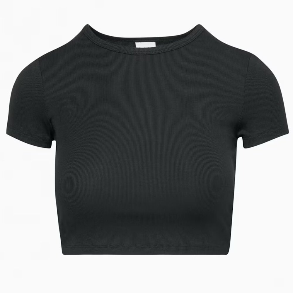 Aritzia Sunday Best Bliss Cropped T-shirt - Black XS